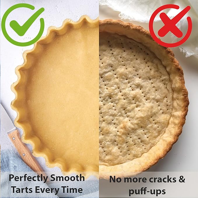 Fluted Tart Pan 9 inch Removable Bottom-Round Oreo Tart Pan with Crust Shaper Ring-Nonstick Carbon Steel Tart Molds for Baking, Fruit Tart, Pies & Quiche Baking Dish