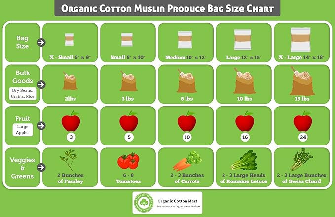 Potato Storage Bags for Pantry - Organic Cotton Potato Sacks - Washable Potato Keeper & Potato Holder with Drawstring - Root Vegetable Storage Sacks for Onion, Potato, Garlic (3 X Large - 14"x18")