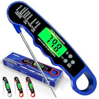 Stocking Stuffers for Men Women Adults: Meat Thermometer Digital, Instant Read Meat Thermometer with Backlight & Magnet for Kitchen, Beef, Grill, Turkey,IP67 Waterproof Cooking Thermometer