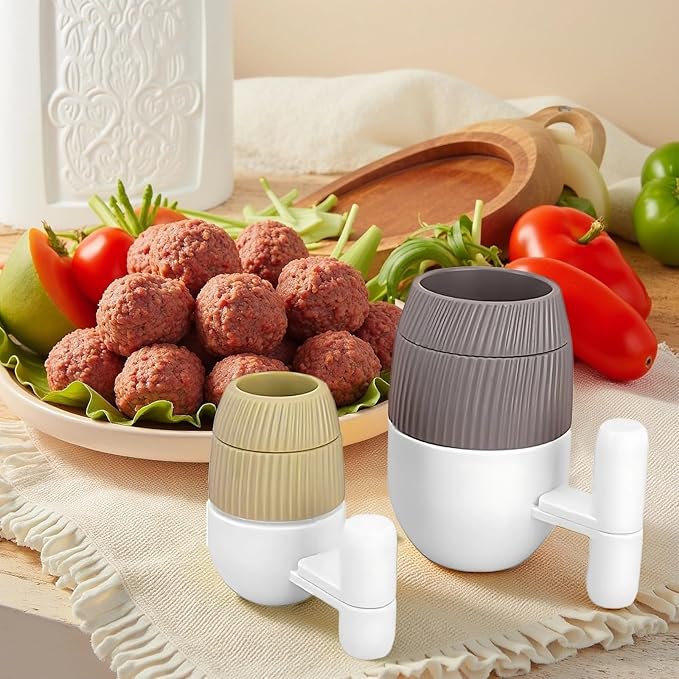 Tool Maker Meatball Pcs 2, Mold Diy Stuffed Set Meatballer, Kitchen Creative, Ergonomic Home Handle Gadget Cooking Easy Clean