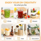 ComSaf Wide Mouth Mason Jars 16oz - 8 Pack, Pint Mason Jars with Lids and Seal Bands, Glass Canning Jars for Pickling, Jam, Jelly, Honey, Salad, Desert, Shower Wedding Favors, DIY Candles Decor