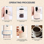First Grind-While-Charging Rechargeable Coffee Grinder, 1.7X Faster Grinding with Portable Electric Burr Coffee Grinder with 38 Adjustable Grind Settings (CERAMIC BURR - White - Touch screen control)