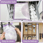 Non Stick Pastry Mat,Extra Large Silicone Baking Mat with Measurement, Food Grade Dough Rolling Mat for Making Cookies Macarons Bread Pie Crust, Easy to Clean& Multi-Purpose