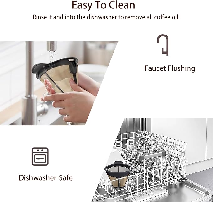 CM300 Coffee Filter Basket for Ninja,Reusable Permanent Coffee Pot Replacement for Ninja Coffee Maker CM300, CM305, CM360, CM371, CM400 (2 PCS)