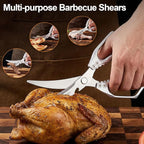 3PCS Heavy Duty Kitchen Scissors Set All Purpose - Stainless Steel Scissors Meat Scissors Dishwasher Safe Japanese Cooking Scissor for Food Paired with household tailor shears Gifts for Men Women