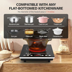 Single Burner Electric Cooktop, 1800W Electric Stove Top Portable, Infrared Hot Plate 110v Plug in Countertop, Child Safety Lock, Timer, 9 Power Level, Compatible for All Cookware, Induction Cookotp