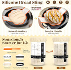 Sourdough Bread Baking Supplies, Sourdough Starter Kit, Bread Proofing Basket, Bread Making Tools Kit, Sour Dough Kit Tools, Sourdough Proofing Basket, Sourdough Kit Gifts for Bakers Women Wife Mom