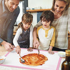 Non-stick Silicone Pastry Mat, Extra Large Baking Mat for Cookie Bread Pizza Pie Crust, Silicone Dough Mat for Rolling, Non-slip& Heat Resistant
