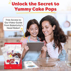 Baketivity DIY Cake Pop Baking Kit for Kids - Premeasured Ingredients, Decorating Supplies