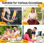 Portable Blender for Smoothies & Shakes - Cordless Personal Size Blender with 6 Blades, 380Ml Juice Cup, Lightweight & Rechargeable, Freshly Squeezed for Picnic/Sports/Office, Mother's Day