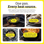 Lodge Seasoned Cast Iron Skillet - Quality Frying Pan for the Stove, Oven, Grill & Campfire - Includes Silicone Hot Handle Holder - Non-Toxic, Nonstick & Long-Lasting - 12 Inches