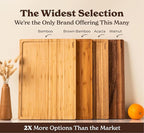 SMIRLY Bamboo Cutting Board Set, Chopping Board and Wooden Cutting Boards for Kitchen, Small Wood Cutting Board and butcher block (Walnut Wood, 1 Pack)