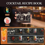 Mixology Bartender Kit – 24 Piece Gun Metal Cocktail Shaker Set w/Stand – Essential Home Bar Accessories Martini Shaker, Jigger, Muddler, Chilling Cubes & More