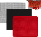 Toaster Oven Air Fryer Reusable Mats Accessories 10 x 12, Compatible with Cuisinart, Breville, Black and Decker + More, Non-Stick, Easy Clean, Food Safe Oven Liner Replacements for Parchment Paper