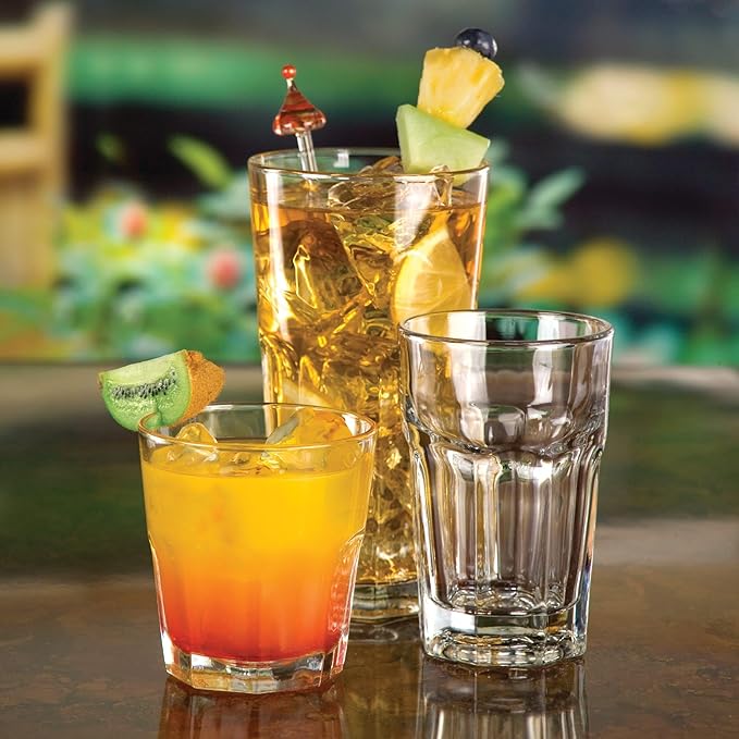 Libbey Gibraltar DuraTuff Iced Tea Glasses Set of 12, 22 Oz Durable Restaurant Style Drinking Glass Cups, Drinkware Set for Family Gatherings, Parties