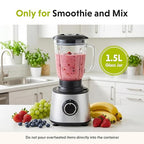 Simple Deluxe Food Processor Blender Combo, 300W Electric Food Processor for Slicing, Dough, Vegetables, 6 Cup Chopper for Meat and Puree, 2 Speeds Adjustable, Safety Lock with 1.5L Glass Jar, Black
