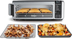 Ninja Digital Air Fry Countertop Oven, 8-in-1 Functionality, 1800W, Flip-Up Design, XL Capacity, Air Fry Basket, Wire Rack & Crumb Tray, Silver, SP101