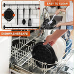 Chicken Shredder Tool Twist Pro - Large Meat Shredder for Chicken Breast, Pulled Pork, Beef with Upgraded Stainless Steel Spikes Wall Mounted Design BPA-Free Kitchen Essentials Gadgets (Orange/Black)
