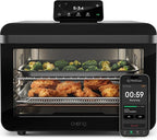 CHEF iQ MiniOven Smart Toaster Oven Air Fryer Combo, 11-in-1 Countertop Convection Oven, Bake, Broil, Air Fry, Broil, Dehydrate, 1750W, 25 Qt Capacity, Fast Cooking with Touchscreen Controls – Black