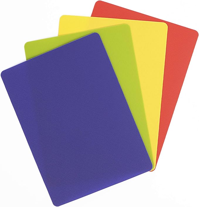 Dexas Heavy Duty Grippmat Flexible Cutting Board Set of Four 8 x 11 inches