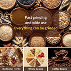 Electric Coffee Grinders，150-300w Silver Spice Grinder, One-Button Operation to Grinder Coffee Beans, Spices, Dry Herbs, Nuts, etc.1 Plastic Brush and 1 Plastic Spoon Included