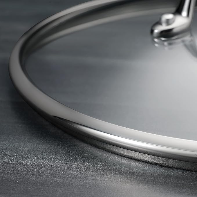 Tramontina Tri-Ply Clad Stainless Steel 4-Quart Sauce Pan with Glass Lid, Induction-Ready, Dishwasher-Safe, NSF-Certified