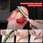 MAD SHARK Ultra Sharp Vegetable Peelers for Kitchen Fruit Apple Potato Peelers,Design with Ergonomic Non-Slip Handle, Y+I Shaped Stainless Steel Serrated(2pc）