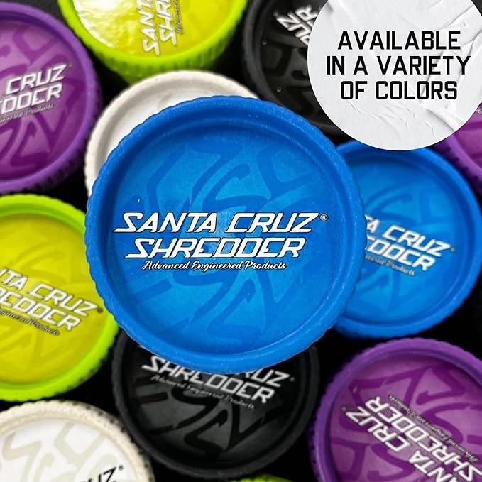 Santa Cruz Shredder Grinder for Spices and Herbs Knurled Top for Stronger Grip 2-Piece Medium 2.2 (Lime Green)