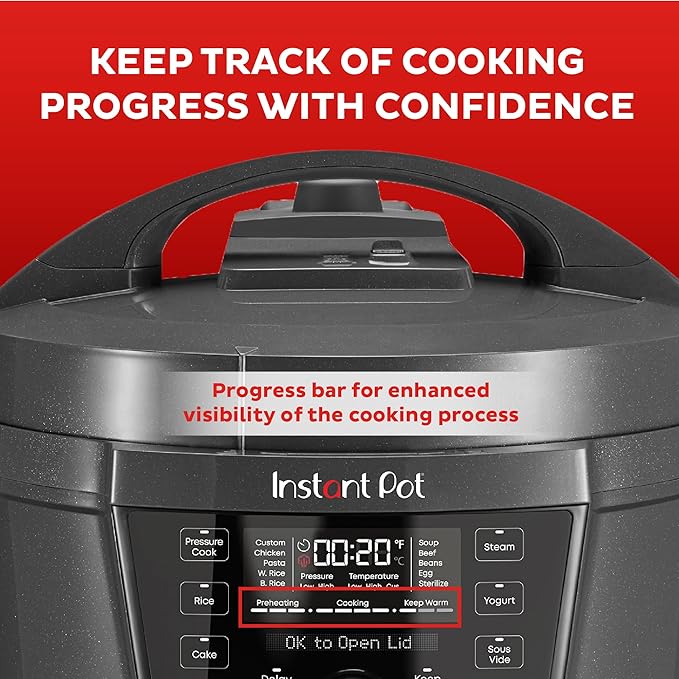 Instant Pot RIO Wide Plus, 9-in-1 Electric Pressure Cooker, 35% Larger Cooking Surface, WhisperQuiet Steam Release, Multi-Cooker, Slow Cook, Rice Maker, Steamer, Sauté, Cake, & Warmer, 7.5 Quarts