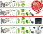 Supa Ant Canning Supplies - USA Assembled & Certified Food Grade Stainless Steel Starter Set Canning Kit for Beginners - Wide Kitchen Funnel, Jar Lifter and Wrench, Bubble Popper/Measurer, Lid Lifter