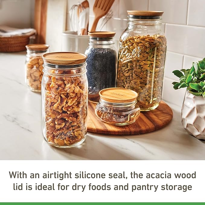 Ball Jar Wooden Storage Lids