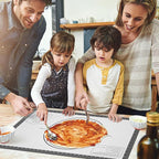 Silicone Baking Mat with Measurement, Non Stick Silicone Pastry Mat for Dough Rolling, Silicone Mat for Baking Macaron Pizza Cookies Pie Crust Oven, Silicone Bread Mat