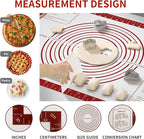 Non Stick Pastry Mat for Rolling Dough Fondant Pie Crust, Macaron Silicone Baking Mat for Mat Extra Large Silicone Mats for Baking Cookie Cakes Pizza Candy Bread