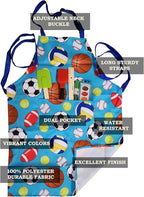 Kids Apron - cooking, gardening, artist, painting, cleaning, baking, pottery, chef, kitchen - gift boys, girls