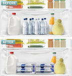 Sorbus Water Bottle Organizer for Fridge with Lid – Holds 9 Bottles – Stackable Drink Organizer for Refrigerator, Pantry, or Countertop – Clear BPA-Free Plastic Bottle Storage Holder