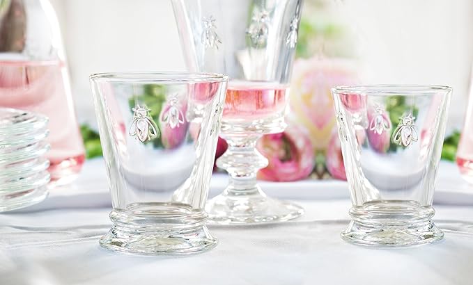 La Rochere Napoleon Bee Tumbler Set of 6 – La Rochere Bee Glassware Sets – Fancy Glassware Drinking Glasses (9 oz)