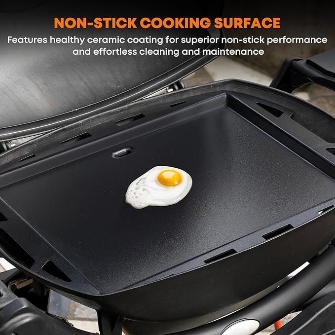 Stanbroil Cooking Griddle Insert for Weber Q100/Q1000 Series Grills, Full Size Nonstick Griddle Plate for Weber Q100 Q1200 Q120 Q1000 Grills