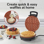 Hamilton Beach Belgian Waffle Maker with PFAS-Free Non-Stick Ceramic-Coated Plates, Browning Control, Indicator Lights, Stainless Steel (26081)