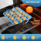 24 Cups Silicone Muffin Pan with Metal Reinforced Frame Cupcake Tray Egg Mold Mama Mommy Mom Ever Christmas Xmas Birthday Law Step Stepmom Stepmother Who Have Everything Good Unique Useful Present
