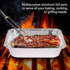 Stock Your Home 9x13 Aluminum Pans (20 Pack) - Disposable & Recyclable Foil Tray- Half Size Steam Table Deep Pans - Tin Foil Pans for Cooking, Heating, Storing, Prepping Food, BBQ, Grilling, Catering