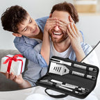 Step Dad Gifts, Gift for Stepdad from Step Daughter on Christmas Grilling Accessories, Heavy Duty Stainless Steel Grill Set BBQ Grill Tools for Outdoor Grill with Aluminum Case, Camping Grill Utensils