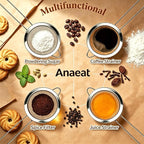Anaeat Fine Mesh Strainers - Premium Stainless Steel Colander Sieve Sifters, with Durable Mesh and Sturdy Handle, Excellent for Sifting Dry ingredients, Flour, Pastas, Rice, Tea (7.09"）