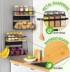 Ofiray-home Magnetic Shelf for Fridge with Wood Lid, Fruit Potato and Onion Storage Bins, Pantry Organizers & Storage, Large Container Magnetic Spice Rack for Refrigerator, Kitchen Counter, Cabinet