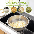 Gulex Colander Stainless Steel 5-Quart, Strainer for Kitchen Food, Dishwasher Safe