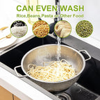 Gulex Colander Stainless Steel 3-Quart, Strainer for Kitchen Food, Dishwasher Safe