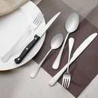 12 Pcs Forks and Spoons Silverware Set, Food Grade Stainless Steel Flatware Cutlery Set for Home, Kitchen and Restaurant, 6 Dinner Fork(8") and 6 Teaspoon(6.7"), Mirror Polished, Dishwasher Safe