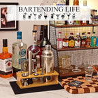 Bartender Kit Cocktail Shaker Set with Stand Bar Tool Bar Set for Drink Mixing Home Bartending Kit 11-Piece Bar Cart Accessories: Martini Shaker, Mixer Spoon, Jigger, Muddler, Strainer & Recipes Gifts