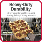 GoodCook BestBake Nonstick Textured Carbon Steel Muffin Pan, 12cp, Bronze