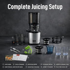 Kuvings AUTO10 Cold Press Juicer Machine – Self-Feeding for Hands-Free Use – Easy to Clean, Quiet 240W Motor, 100 oz Large Masticating Juicer – Designed for Silky Juice with Low Pulp – White