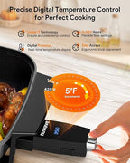 Nuwave Medley XL Digital Electric Skillet, Family Size Griddle w/Glass Lid, 2025 New & Improved Precision Heating, 100°-425°F, PFAS Free G11 Nonstick Ceramic Coating, Portable Hot Plate, 7qt Capacity